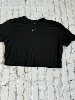 Black Nike cropped tshirt